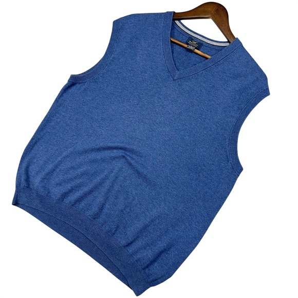 Brooks Brothers Other - Brooks Brothers 346 Supima Cotton V Neck Sweater‎ Vest Mens Blue Size L